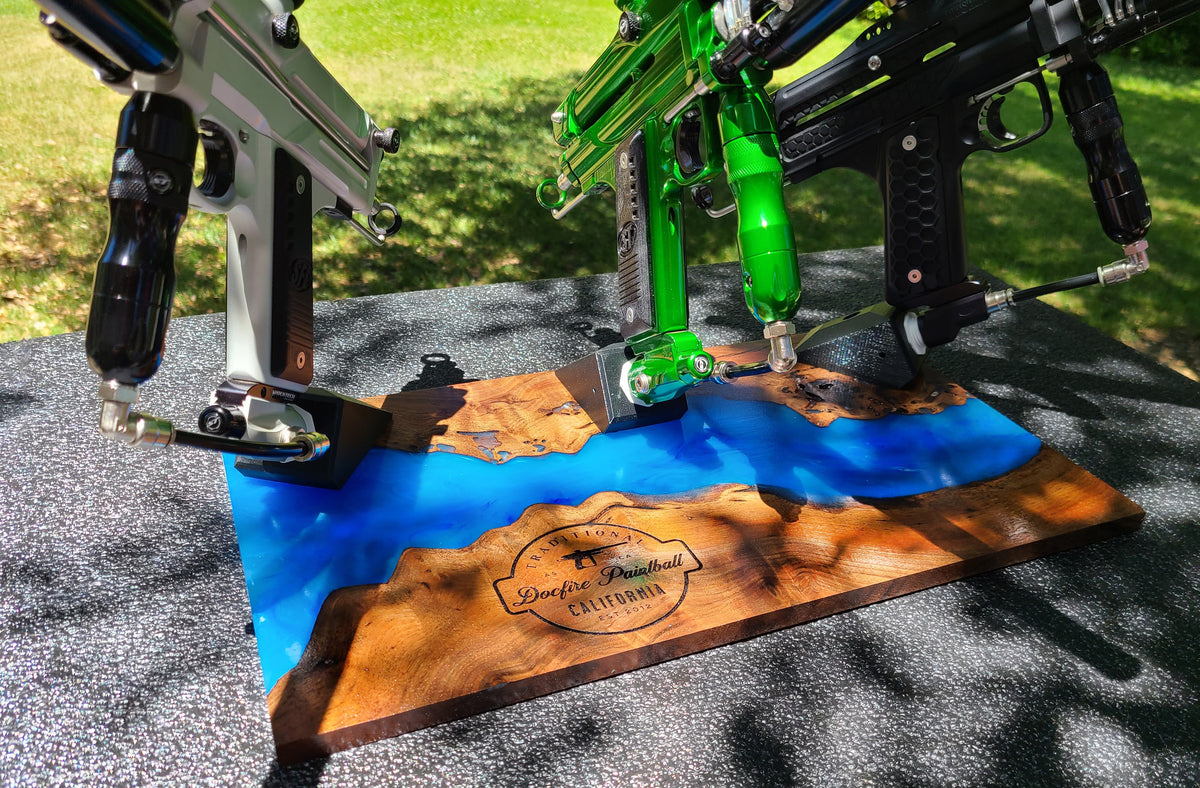 Paintball Marker Stand Custom Docfire Paintball